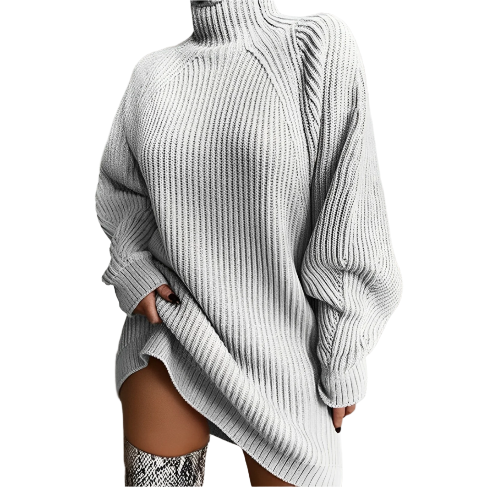 Elowen | Relaxed Knit High-Neck Sweater for Women