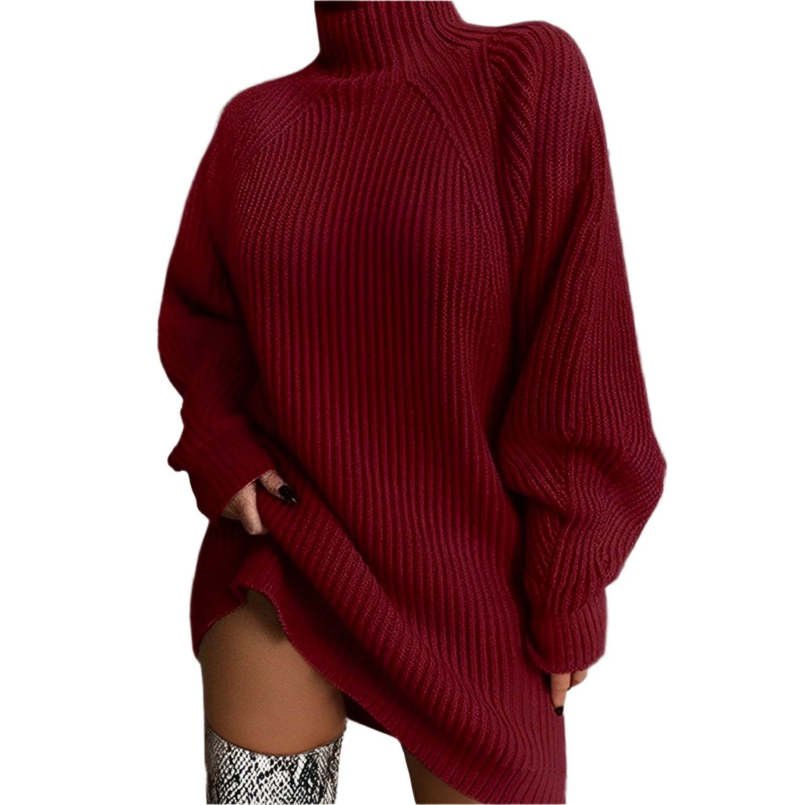 Elowen | Relaxed Knit High-Neck Sweater for Women