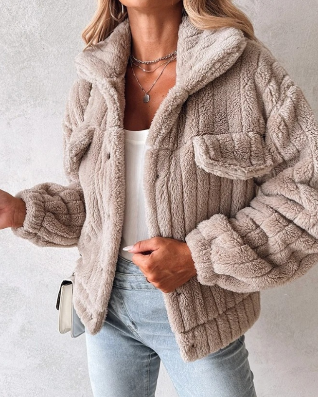 Mavis | Plush Short Pile Coat for Women